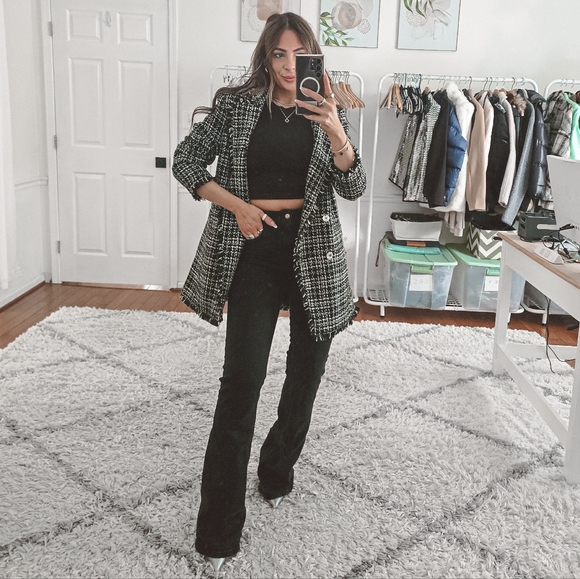 DKNYC Jackets & Blazers - DKNY tweee Black And White Classic Double Breasted Blazer Size 10